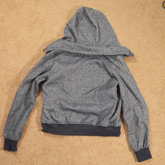 Casual Navy Blue Heather Jacket - Picture 3 of 5